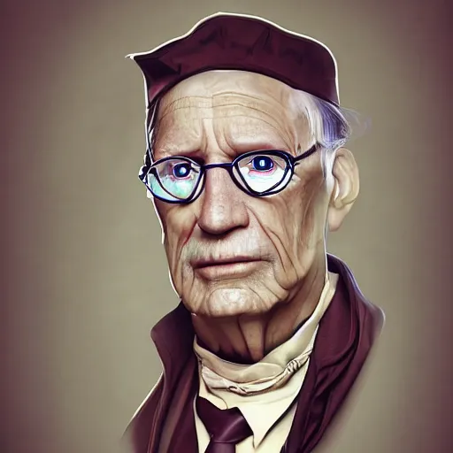 Prompt: portrait of a respected doctor, digital art, realistic, steampunk