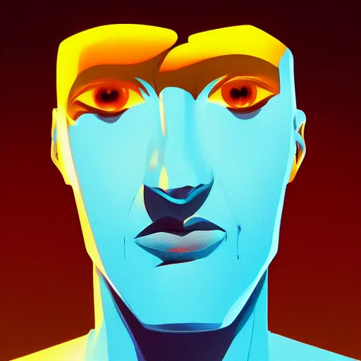 Image similar to face icon stylized minimalist goldfinger, loftis, cory behance hd by jesper ejsing, by rhads, makoto shinkai and lois van baarle, ilya kuvshinov, rossdraws global illumination