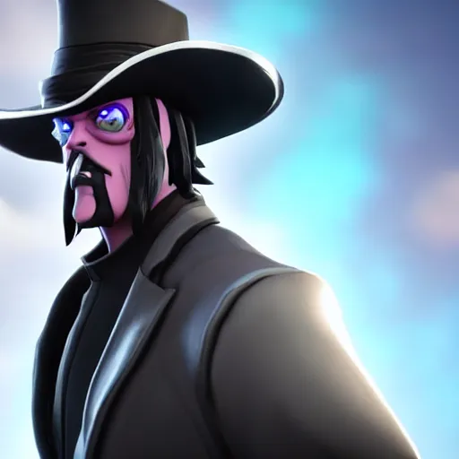 Prompt: a detailed portrait of undertaker in fortnite, unreal engine 5 rendered, incredibly highly detailed and realistic, 8 k, sharp focus, studio quality