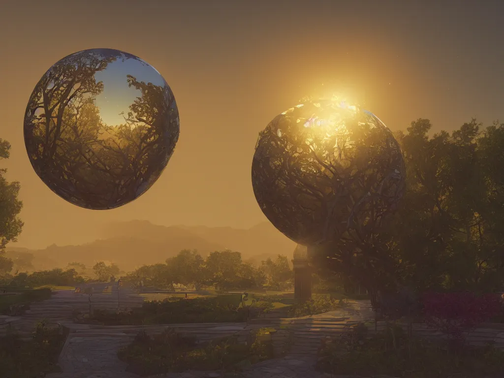 Image similar to 3 d render, sunlight study, the universe is a spheroid region 7 0 5 meters in diameter, art nouveau, by martin johnson heade and ( ( ( ( ( lisa frank ) ) ) ) ), 8 k, sharp focus, octane render