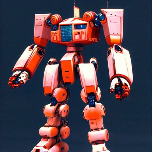 Image similar to ファイフスター 物 語, full body mega mech by mamoru nagano