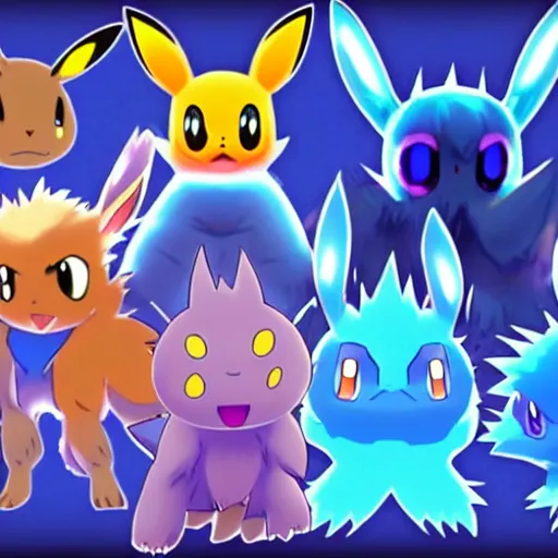 new eeveelution, original artwork by Ken Sugimori, Stable Diffusion