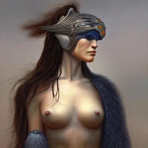 Prompt: portrait of a humanoid avian warrior, by Gerald Brom on Artstation