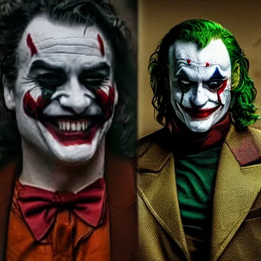 Prompt: mimmo rottela as joaquin phoenix joker