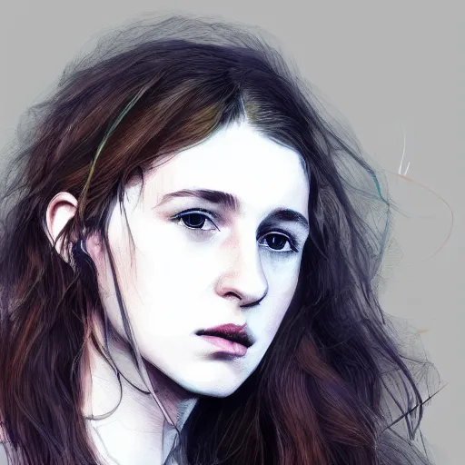 Prompt: birdy british singer, digital art, artstation