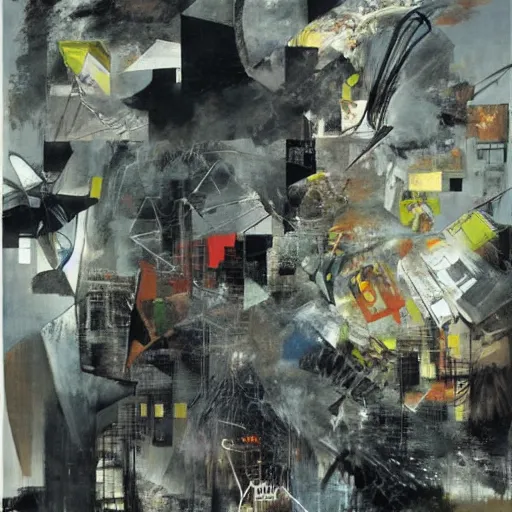 Image similar to the progressive rasterization of a bird, oil on canvas by dave mckean and yoji shinkawa and roberto matta