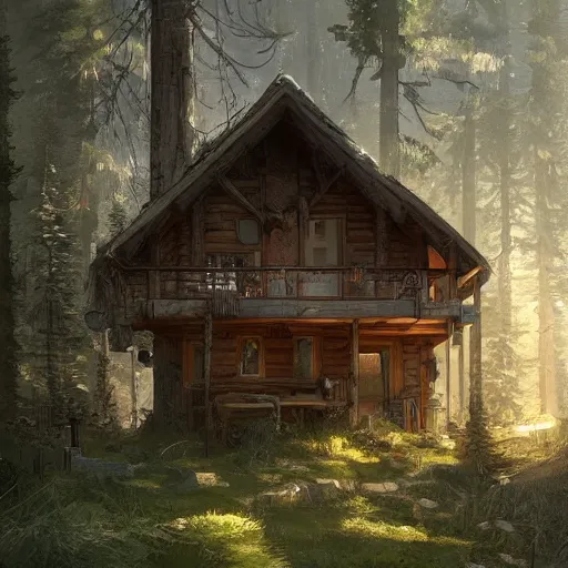 Image similar to a cabin in the woods by Klaus Wittmann