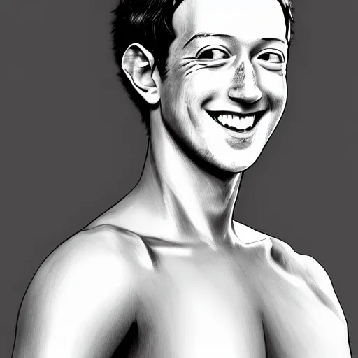 Image similar to a very beautiful young mature anime mark zuckerberg, full body, joyful smile, human emotions, robotic body, bikini, miniskirt, highly detailed, cinematic wallpaper by stanley artgerm lau