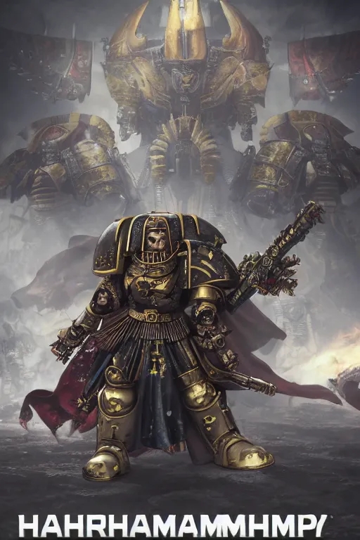 Image similar to warhammer 4 0 k horus heresy fanart - the primarchs emperor by johannes helgeson animated with vfx concept artist & illustrator global illumination ray tracing hdr fanart arstation zbrush central hardmesh radiating a glowing aura 8 k octane renderer