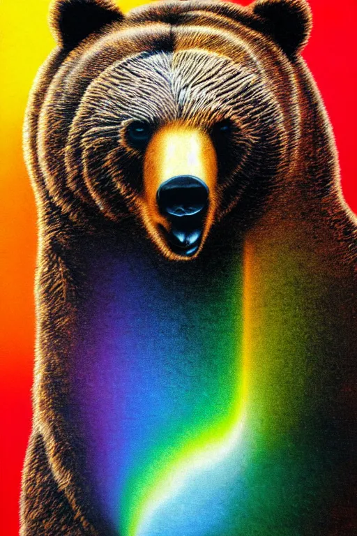Image similar to agressive bear by Gabriel Dawe