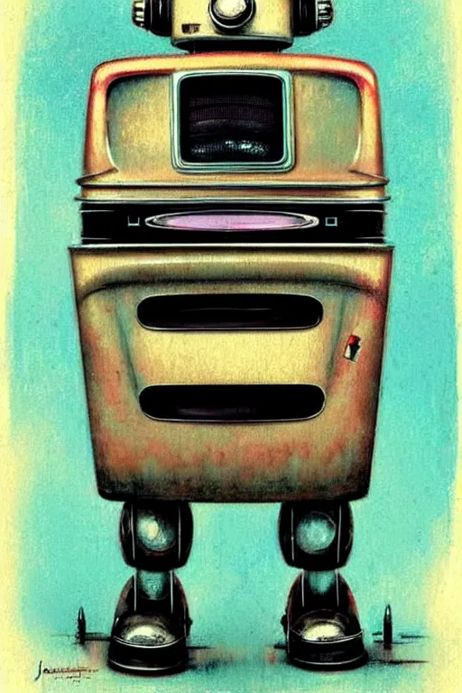 Prompt: ( ( ( ( ( 1 9 5 0 s retro robot jukebox. muted colors. ) ) ) ) ) by jean - baptiste monge!!!!!!!!!!!!!!!!!!!!!!!!!!!!!!