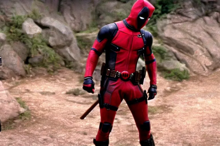 Image similar to ryan reynolds as deadpool in the princess bride ( 1 9 8 7 ), cinematography 4 k