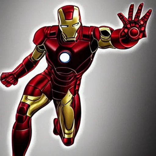 Prompt: Michael Jordan wearing an iron man suit, marvel,