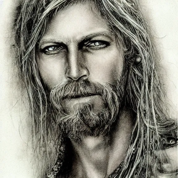 Image similar to a highly detailed portrait of duane allman in the style of luis royo.
