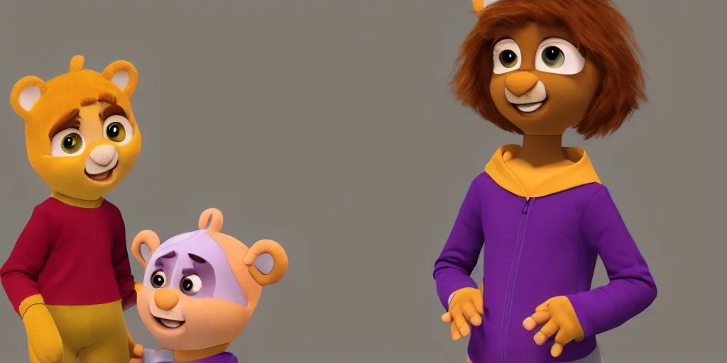 Image similar to daniel tigers mom as a human woman, ultra realistic, intricate, 8 k resolution