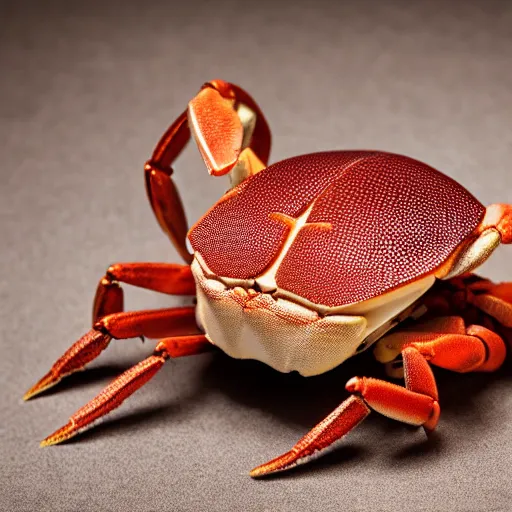 Image similar to stuffed animal of a crab, studio photography, warm ambient light