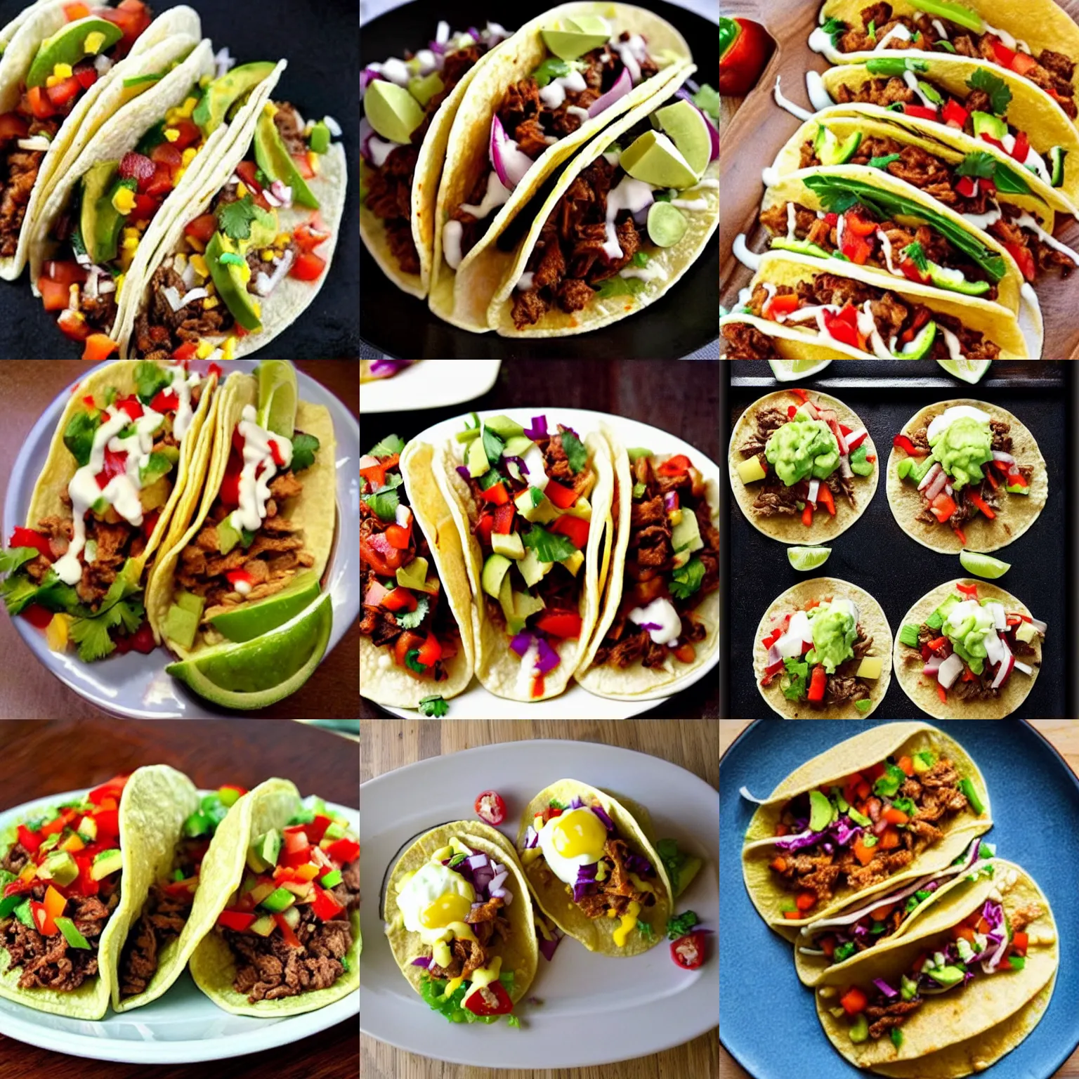 Prompt: perfect tacos. omg this picture makes me so unbelievably hungry