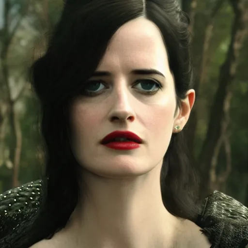 Image similar to Film still of Eva Green, from The Witcher 3