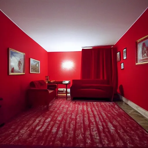 Image similar to a red room like in twin peaks