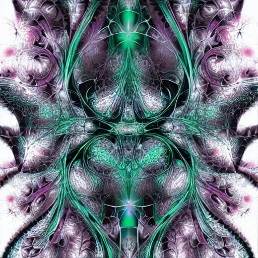 Prompt: Fractal Artwork by Missy Gainer, deviantart, style of Yoshitaka Amano