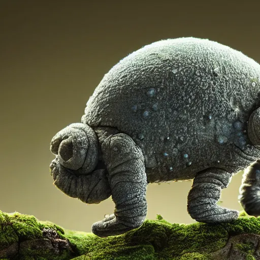 Image similar to Tardigrade-Moss-Piglet electron microscope capture, 4k, HD, Science Monthly photography