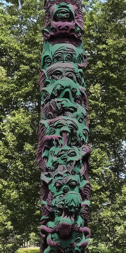 Image similar to cthulhu totem pole, hd image