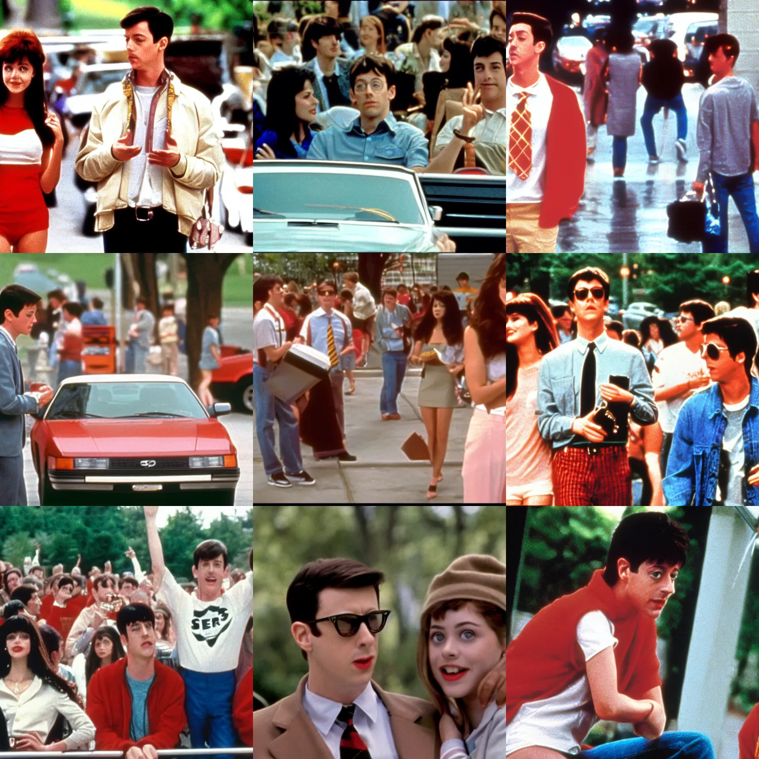 Prompt: a film still from ferris bueller ’ s day off ( 1 9 8 6 )