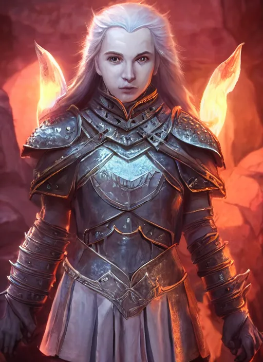 Image similar to ultra detailed fantasy cleric, dnd character portrait, full body, dnd, rpg, lotr game design fanart by concept art, behance hd, artstation, deviantart, global illumination radiating a glowing aura global illumination ray tracing hdr render in unreal engine 5