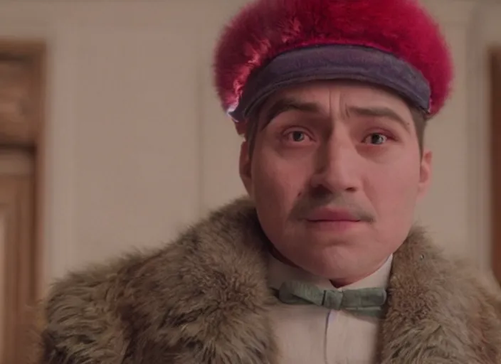 Prompt: a film still of teemo in the grand budapest hotel ( 2 0 1 4 )