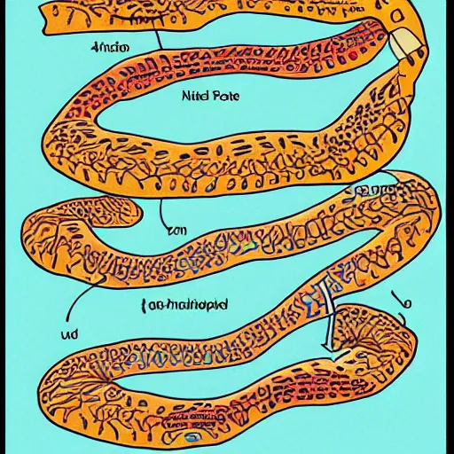 Prompt: Biology textbook diagram of mitochondria, extreme detail, colored, printed on paper, academic resource, 480ppi