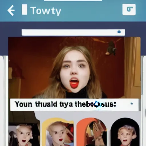 Image similar to a typical tiktok screencap, a typical facebook screencap, a typical twitter screencap, collage artwork