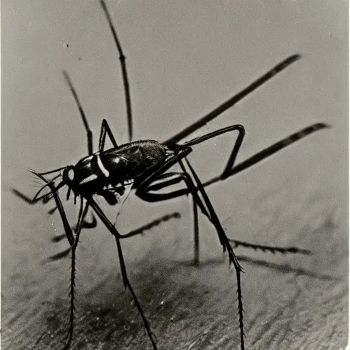 Image similar to old photograph of a fat mosquito