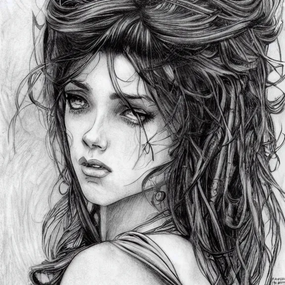 Image similar to a highly detailed portrait in the style of charles dana gibson and in the style of luis royo.