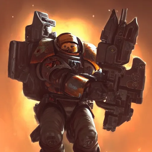 Image similar to space marine by igor sid artstation