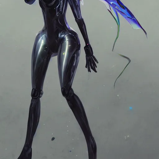 Prompt: A full body portrait of beautiful android personal bodyguard, photorealistic character, shot from the ground by Yoshiyuki Sadamoto. utopian vibes, female android (gynoid) design resembles gardevoir from pokemon and 2B from Nier Automata, with inspiration from Masamune Shirow and Cyberpunk 2077, outrunner aesthetic, trending on ArtStation, vivid octane render, 8k UHD image, Hyper realistic with intricate details.