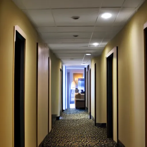 Image similar to the hotel hallway i dreamed about