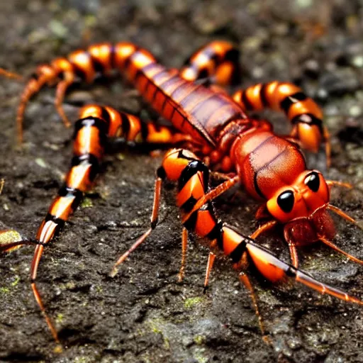 Image similar to gollum - faced centipede