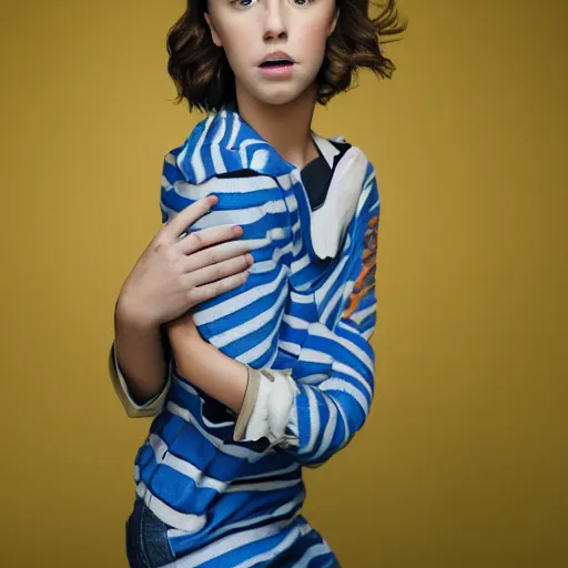 Image similar to photoshoot of Millie Bobby Brown