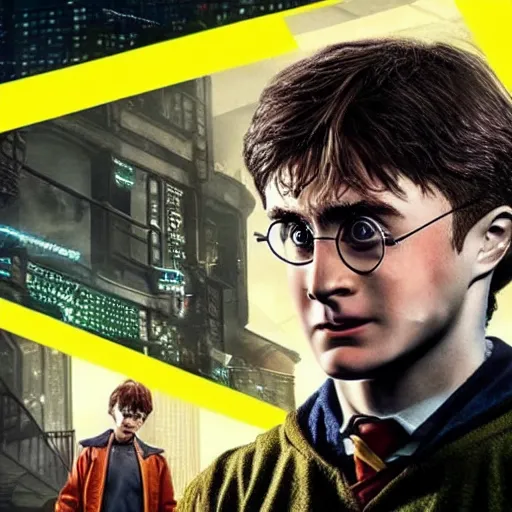 Prompt: harry potter in cyberpunk2077