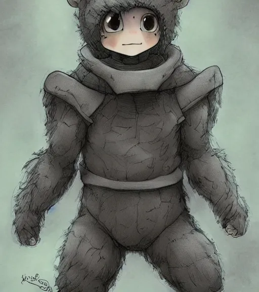 Prompt: beautiful little boy wearing an cyborg bear suit, artwork in kentaro miura and made in abyss and rosdraws and codename : kids next door, smooth, beautiful lightness, anatomically correct, trending on pixiv, forest