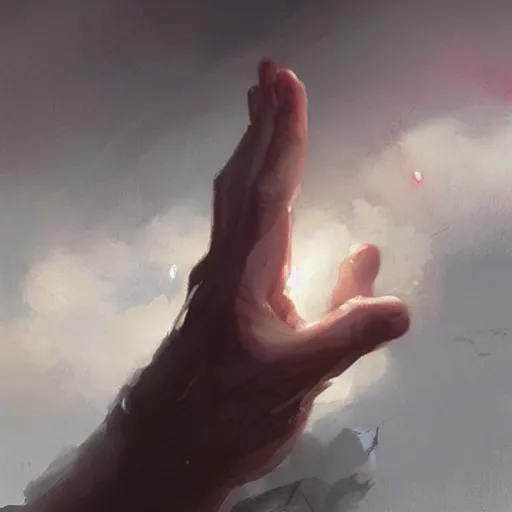 Prompt: god's middle finger, by greg rutkowski, trending on artstation