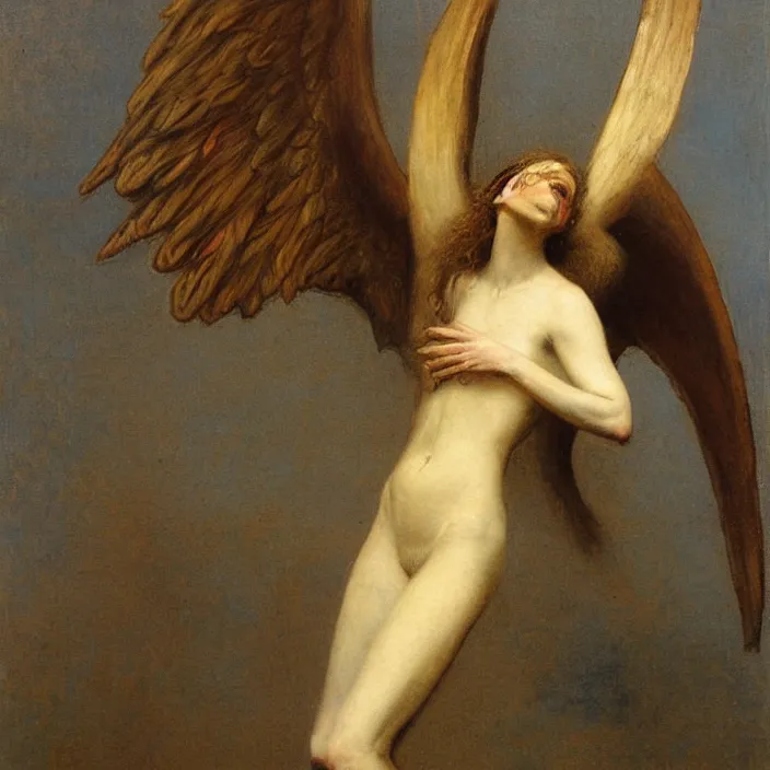 Image similar to a harpy, by Odd Nerdrum