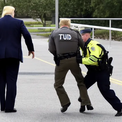 Image similar to Trump being arrested by the fbi