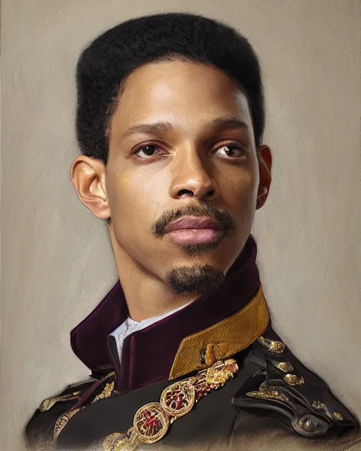 Image similar to portrait of a Prince Rogers Nelson by Mandy Jurgens and Richard Schmid and chuck close and mucha