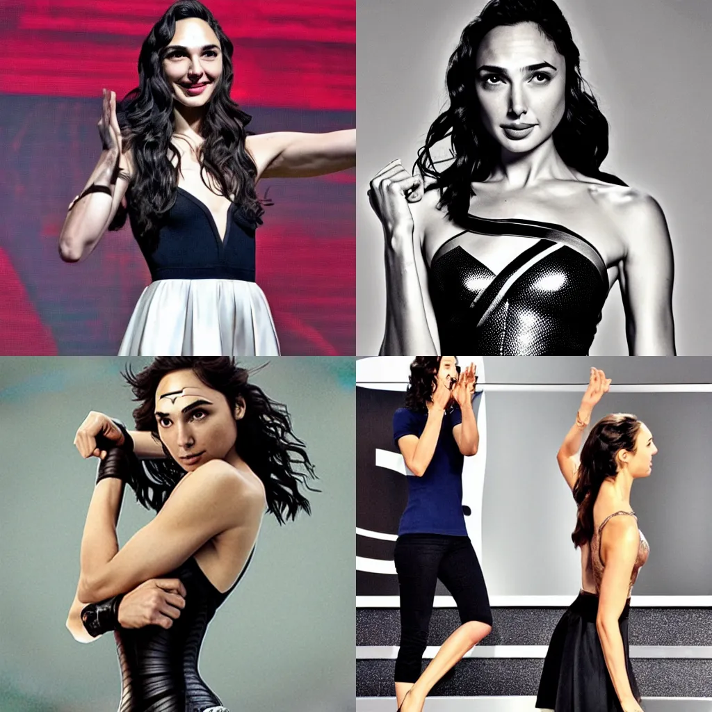 Prompt: gal gadot dabbing