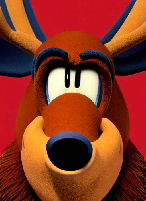 Image similar to highly detailed closeup of a moose character, from sonic the hedgehog, sonic video game series, character concept art