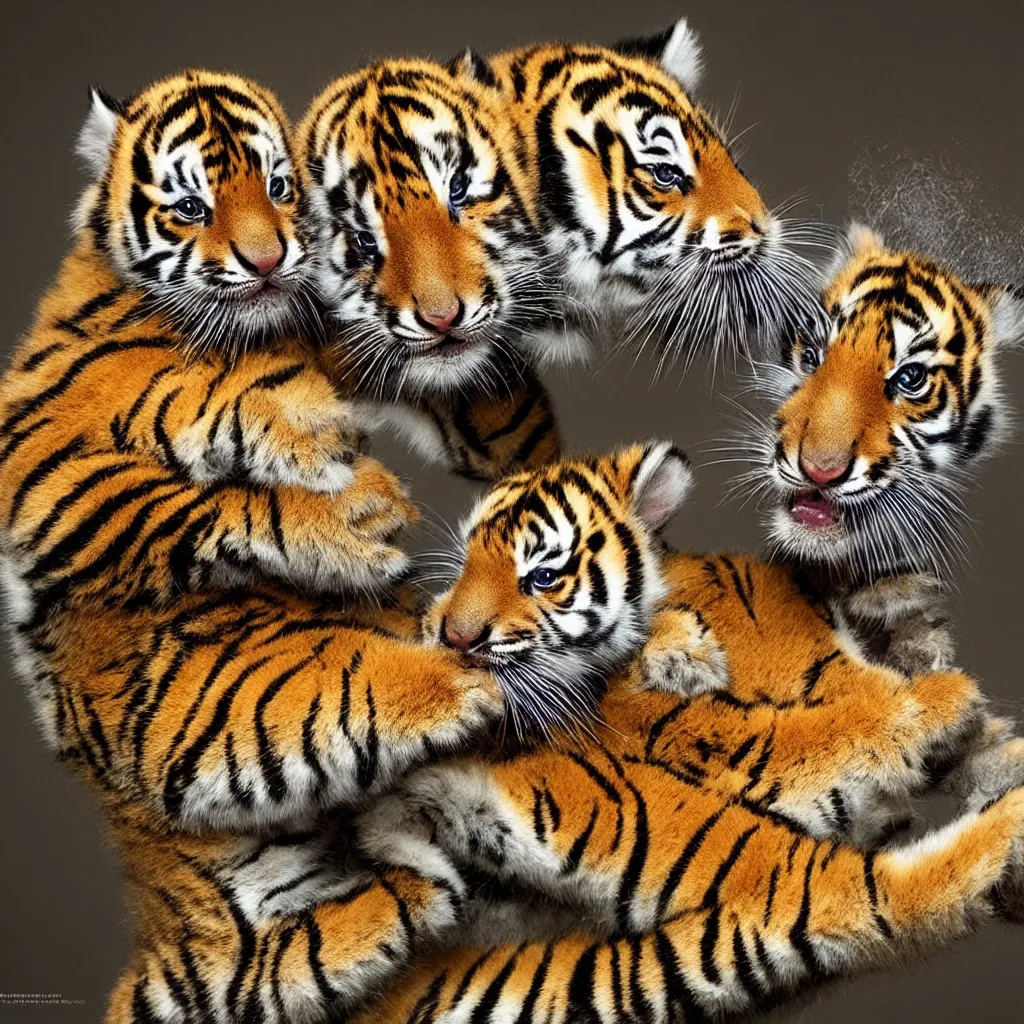 Image similar to baby harp tiger chimera, national geographic photo