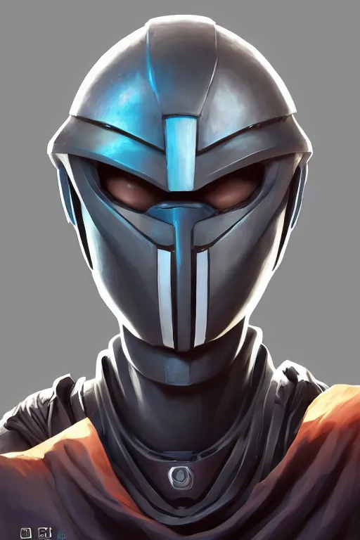 Image similar to epic mask helmet robot ninja portrait stylized as fornite style game design fanart by concept artist gervasio canda, behance hd by jesper ejsing, by rhads, makoto shinkai and lois van baarle, ilya kuvshinov, rossdraws global illumination radiating a glowing aura global illumination ray tracing hdr render in unreal engine 5