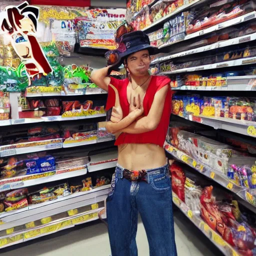 Image similar to luffy in Walmart