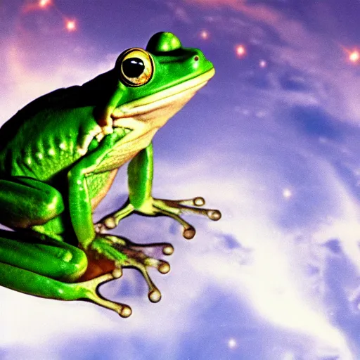 Image similar to reverse engineering frog in space